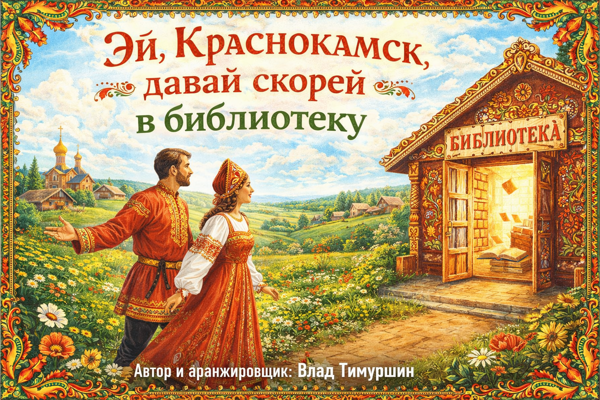 Эй, Краснокамск, давай скорей в библиотеку / Библиотека Краснокамск