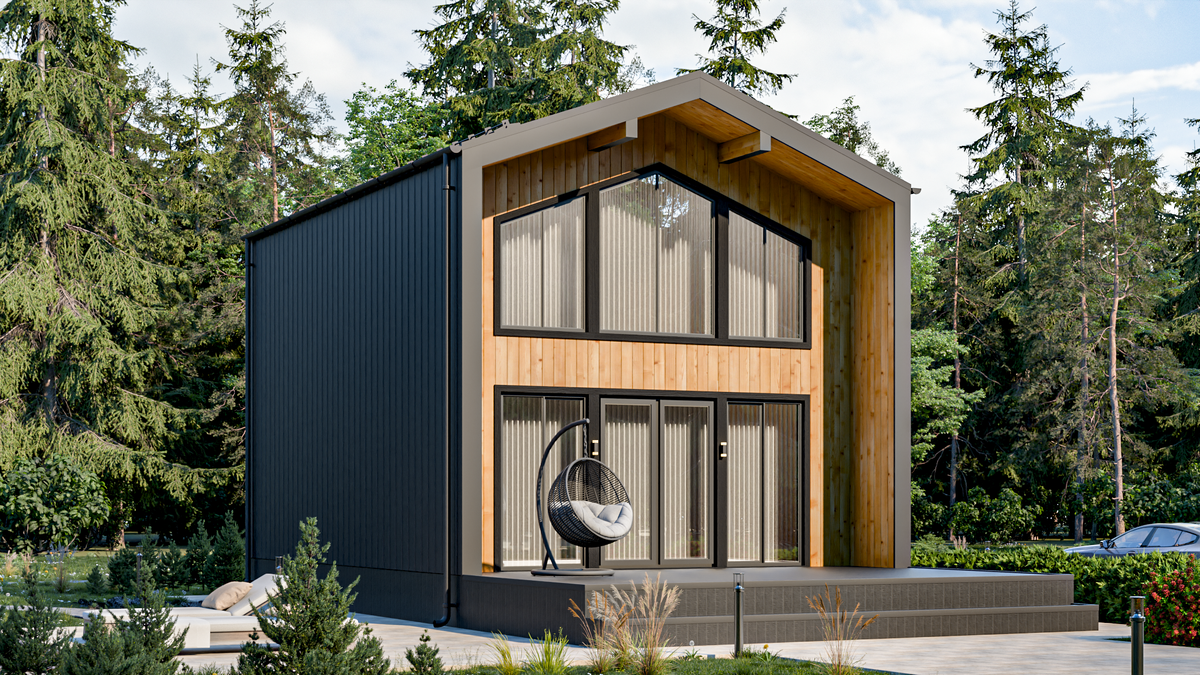 Каркасный дом БАРН-4 от компании Лидер Дач