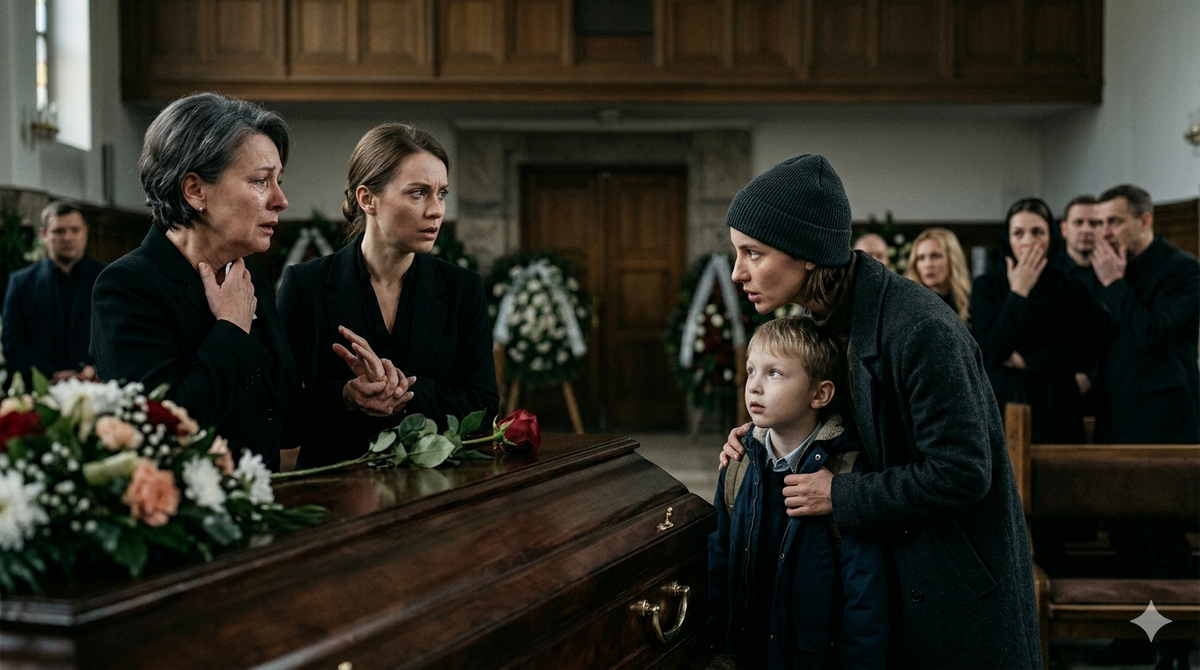 Прощание с отцом и удар в самое сердце. Фото сгенерировано с помощью ии. 