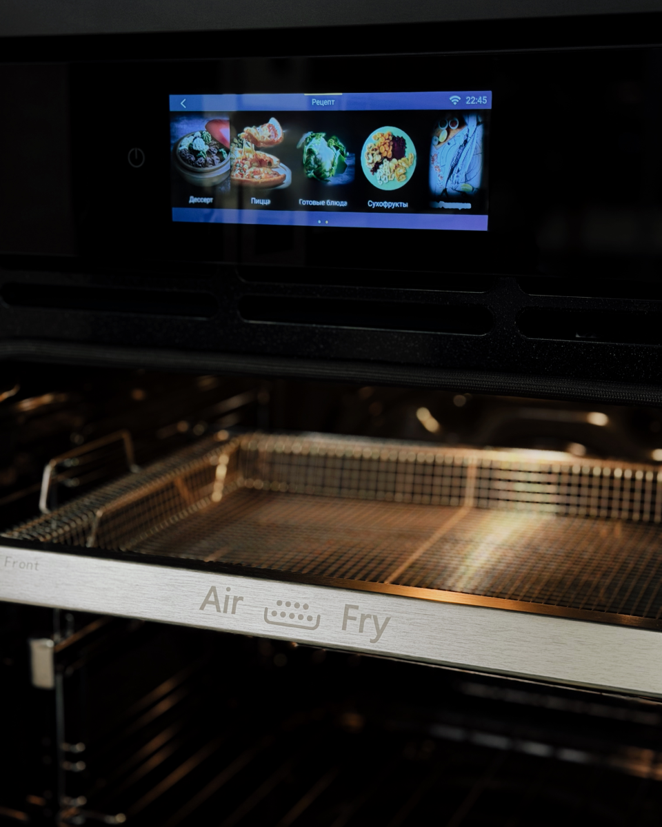 Электрический духовой шкаф GRAUDE PREMIUM BMP 60.4 S с противнем AirFry и функцией аэрогриля