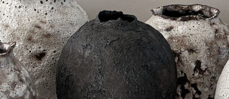 Текстурные вазы декоративные. Магазин-мастерская декора "Пограничное искусство Liminal Art"