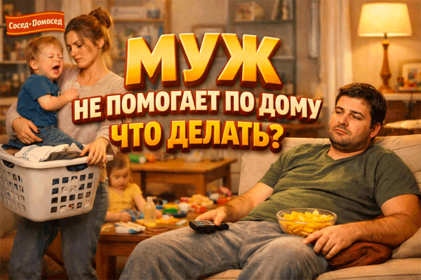 Почему муж не помогает – 7 причин, о которых молчат в семьях – и что делать, если вы уже готовы вручить ему швабру с разводом 😅