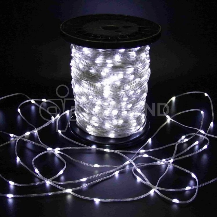 Светодиодная гирлянда «Краса» 200м, 2000 LED, холодное белое свечение, прозрачный провод
