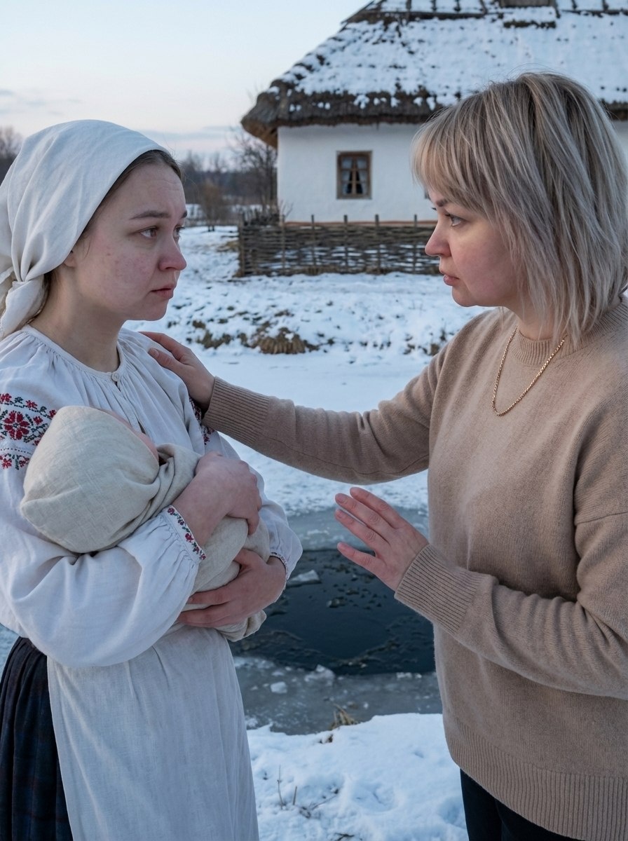 Нона Спасова и Катерина «Не надо» — одно слово, которое могло спасти Катерину. В этой сцене психолог приходит к героине в самый страшный момент, чтобы предложить ей не смерть, а другой путь. Зимняя река, украинская хата, две женщины, разделённые веками, но объединённые болью. И надеждой.
