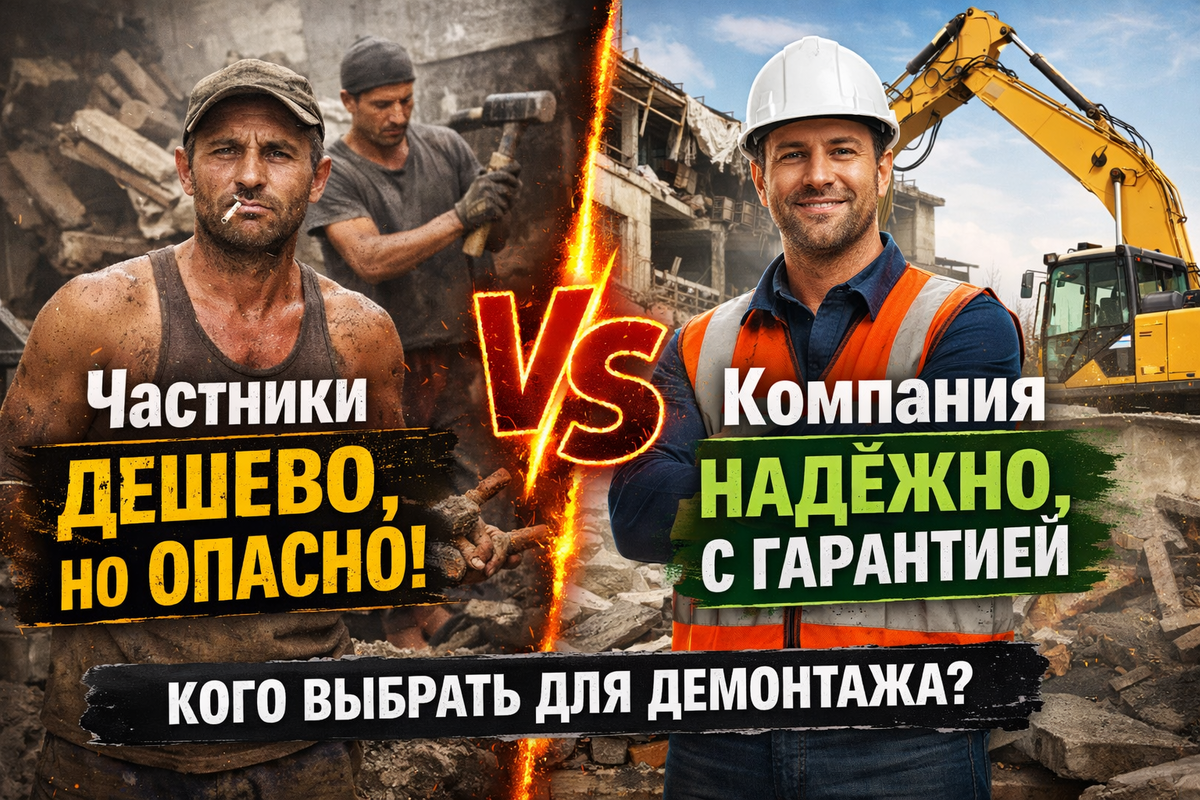 Частники или компания? Кого выбрать для демонтажа