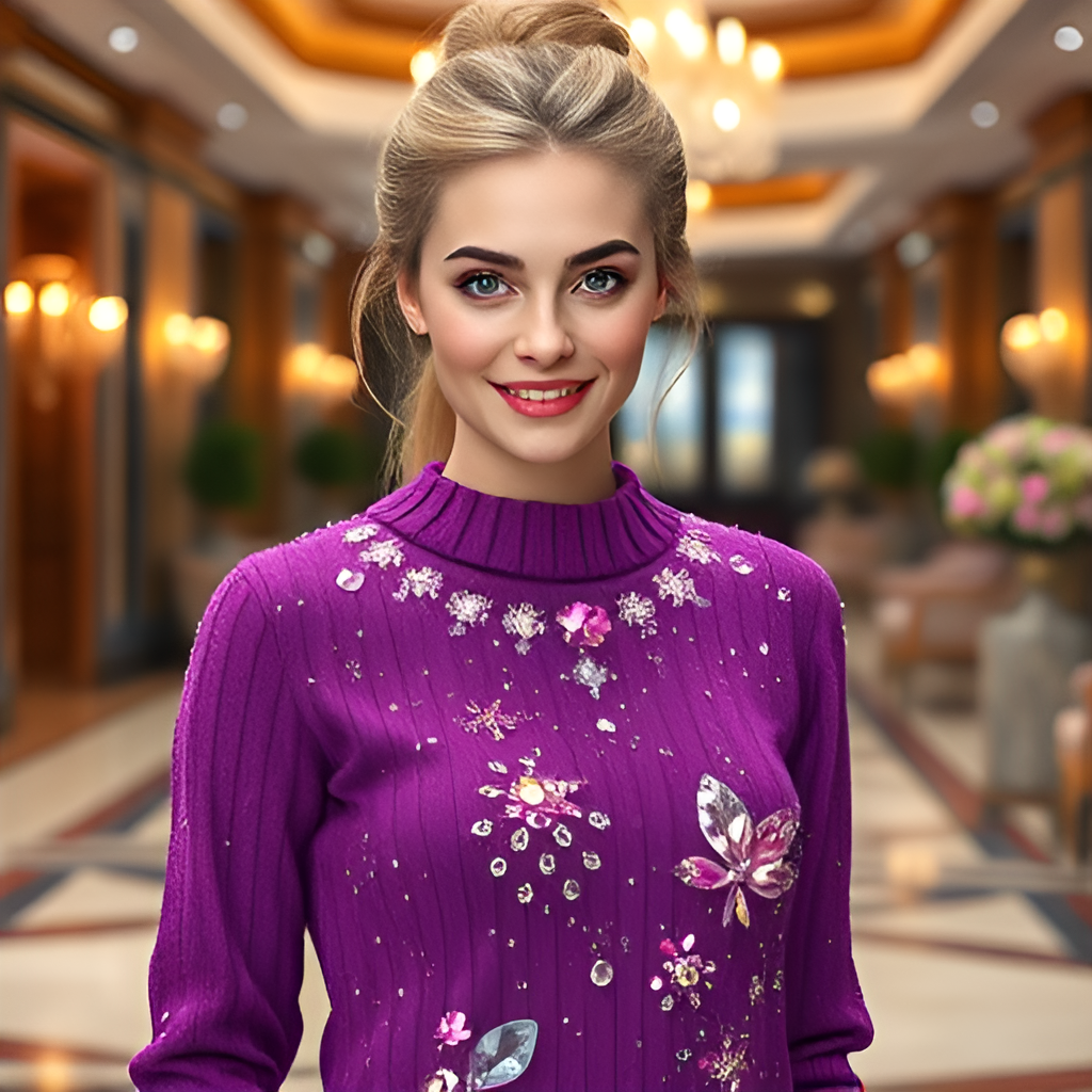 Василиса - попаданка, хозяйка гостиницы для иномирян. Иллюстрация создана нейросетью для онлайн генерации картинок dezgo.com.