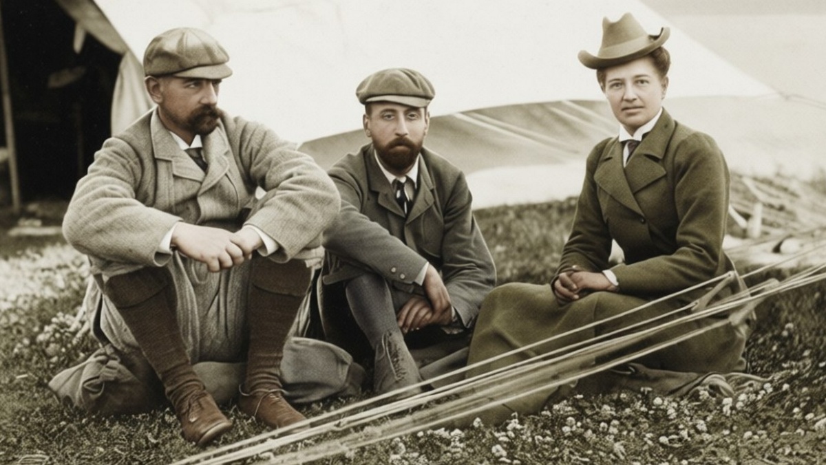 Литтлдейл слева с Елимом Демидовым и его супругой Софией в Петропавловске