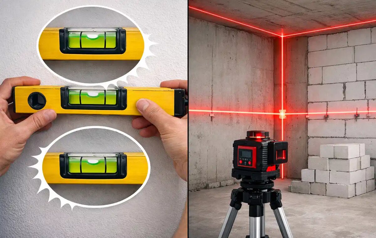 Пузырьковый и лазерный уровни