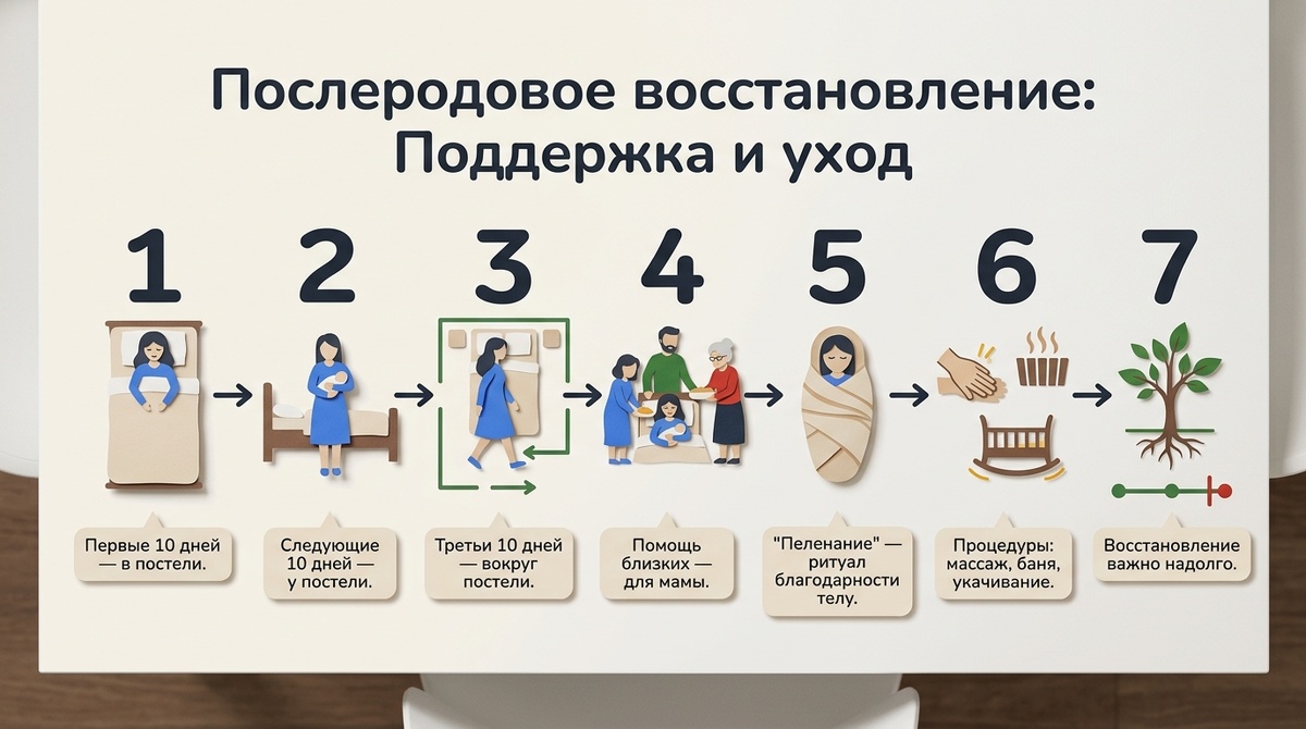 Послеродовое восстановление: поддержка и уход  📷
