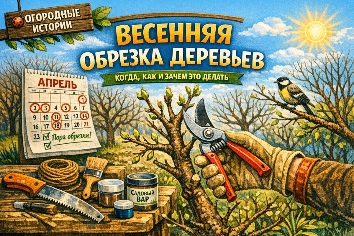 Обрезаем деревья весной