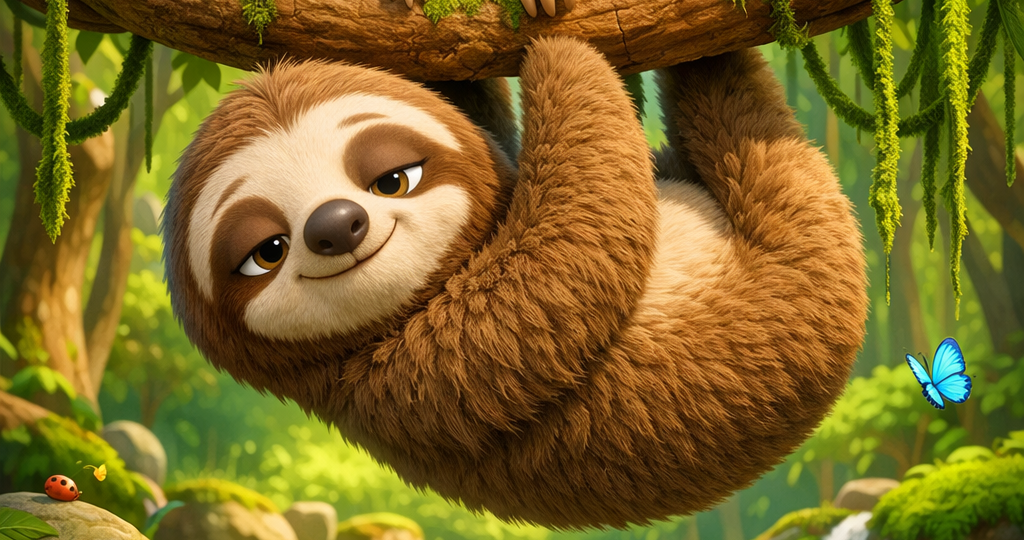 Сказка про неленивого ленивца