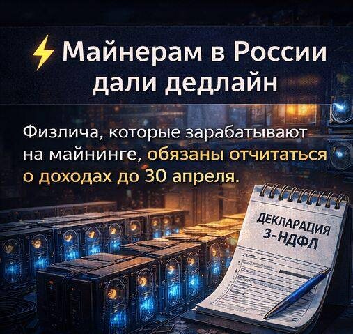 ⚡️ Майнерам в России дали дедлайн