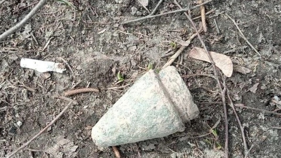 В Карачевском районе нашли взрыватель от артиллерийского снаряда времен Великой Отечественной войны