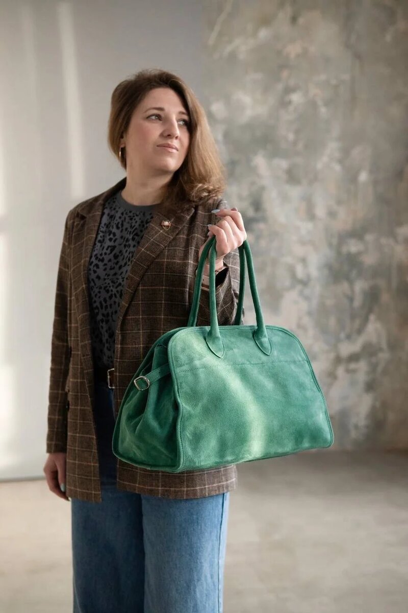 Большая замшевая женская сумка MARIE 4027