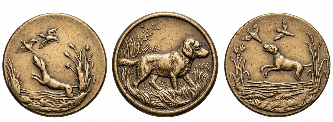 «Охотничьи пуговицы XVIII-XX века». Застывшие мгновения: сцены охоты в мелкой пластике.