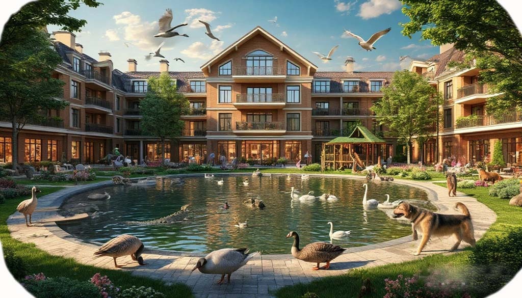 Эскиз элитного ЖК для любимых питомцев граждан России.