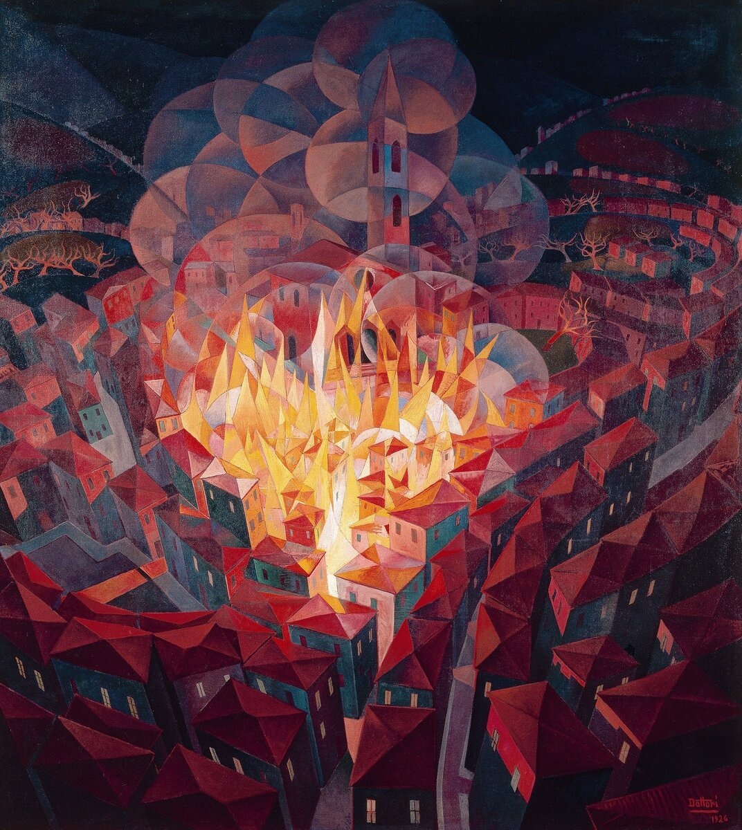     Джерардо Доттори. Пылающий город. 1926   
undefined