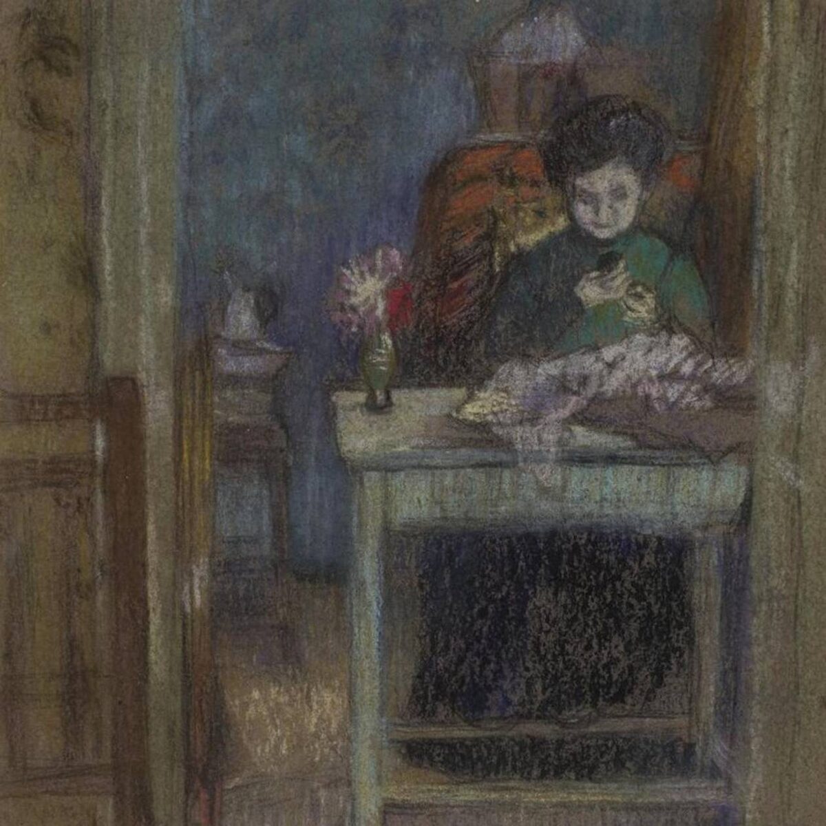    Наталия Гончарова, «Женщина за шитьем», 1905 годГТГ