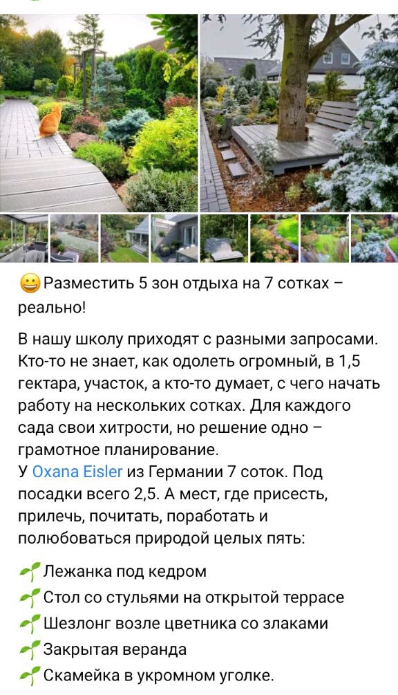 Скрин автора из группы в ВК "Сад по-новому". Пост давнишний. Я еще тогда поняла, что сидячих мест много не бывает😄