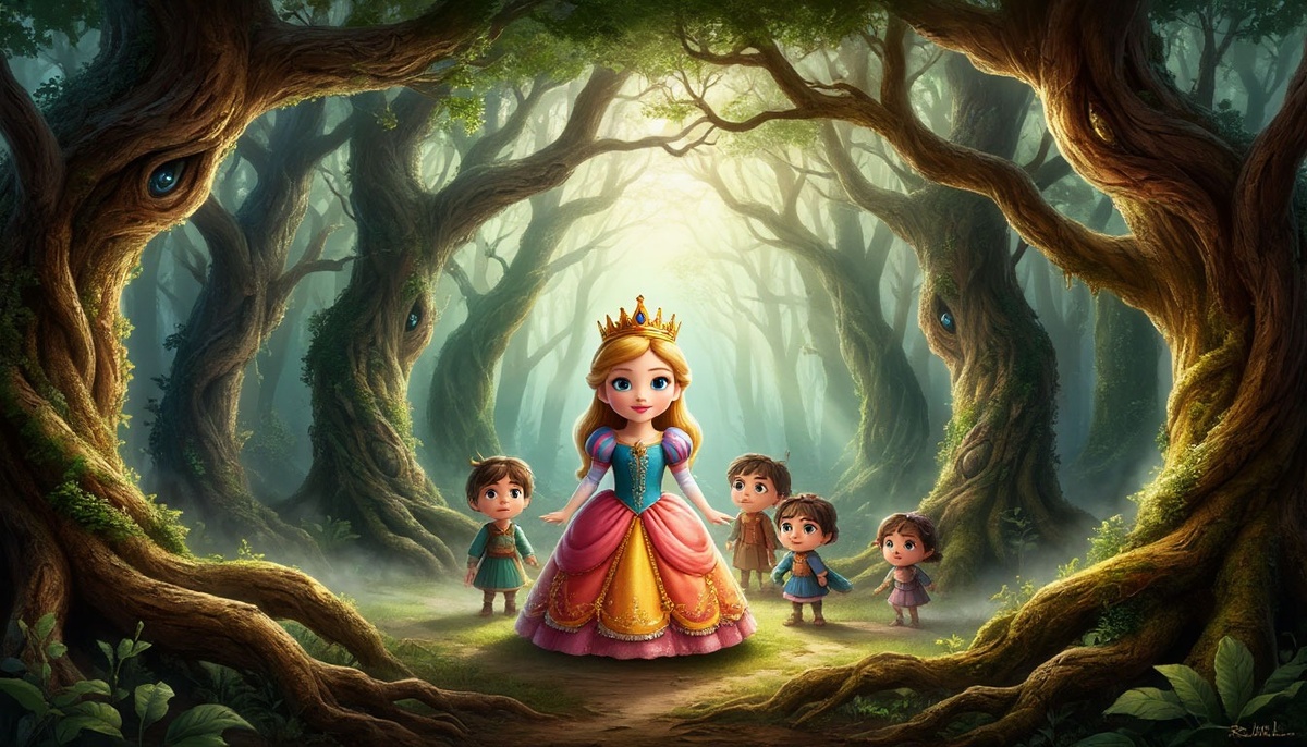 ИИ-иллюстрация к сказке от детей-подопечных РООИ "Творческое партнёрство", проект "Жёлтый чемоданчик". AI- шедеврум.