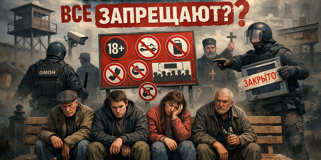Почему в РФ всё запрещают? Население в апатии.