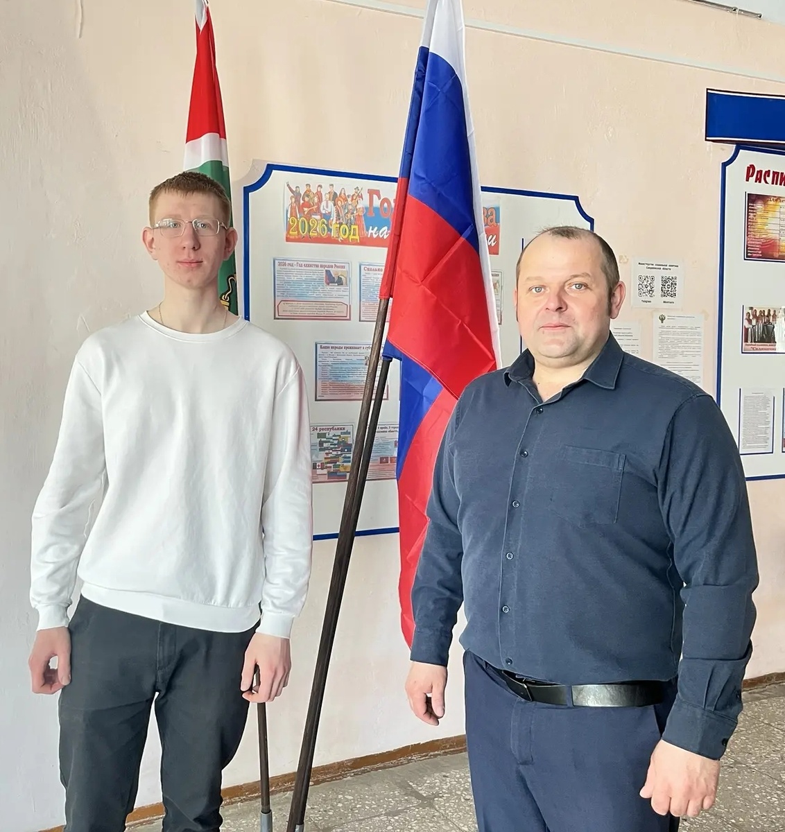 Илья Титовец со своим наставником Иванов Поповым