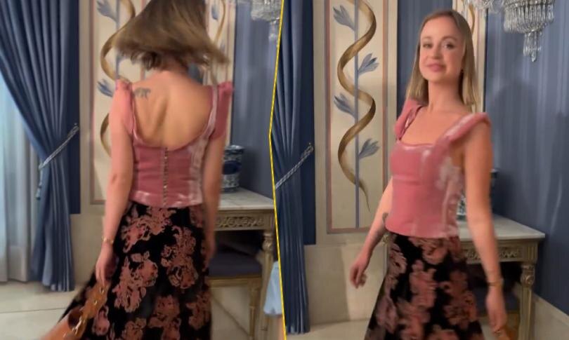    Источник: Социальные сети | Леди Амелия Виндзор показала редкую татуировку тигра на спине