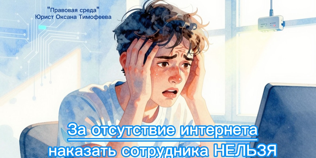 За отсутствие интернета наказать сотрудника нельзя.