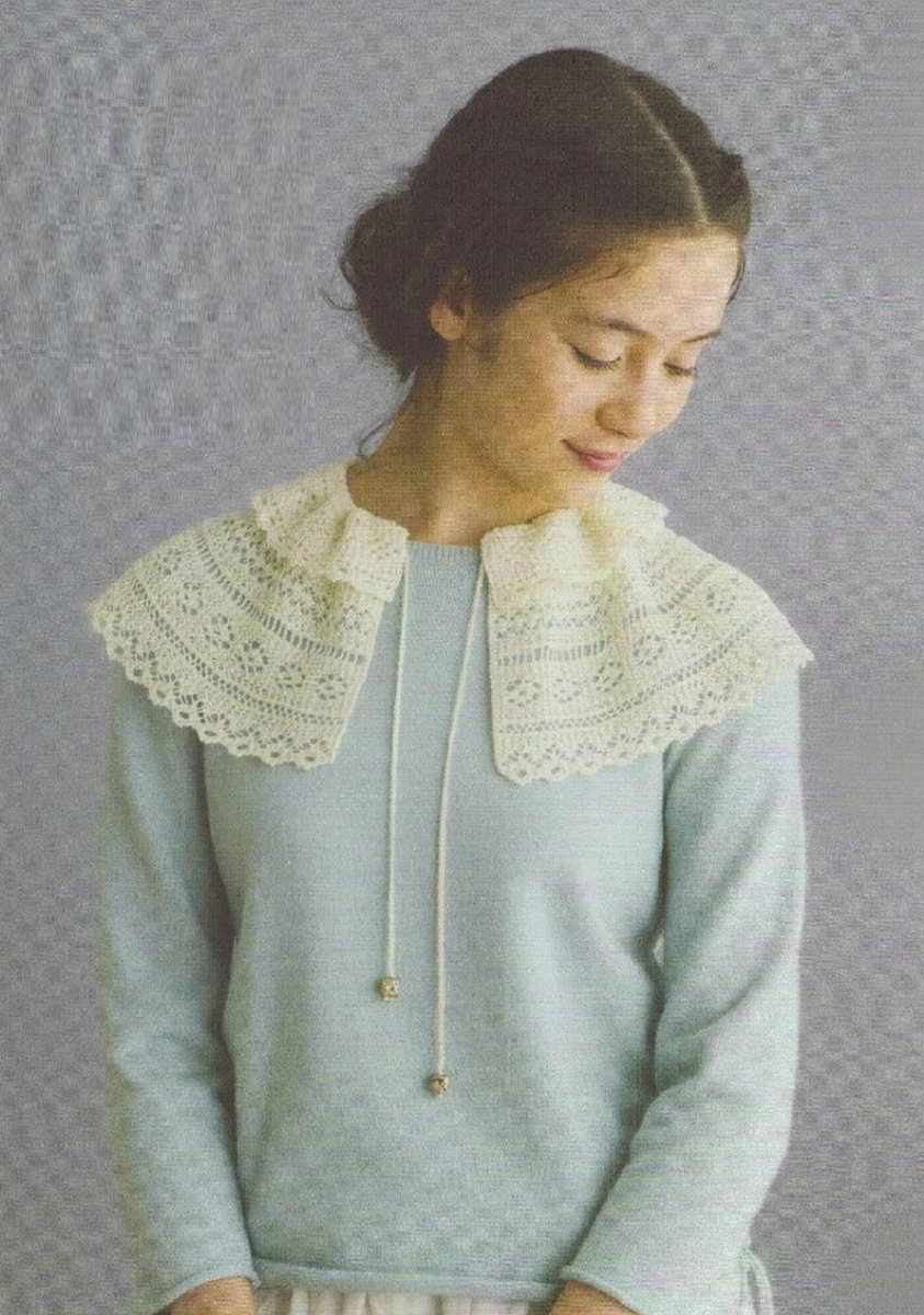 воротничок спицами