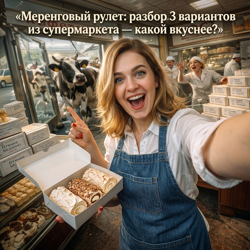    Дегустация и разбор трех вариантов покупных меренговых рулетов. admin