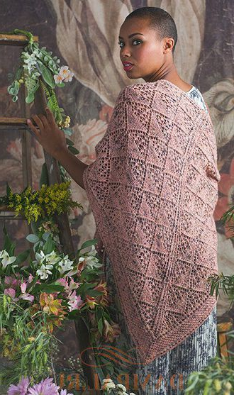 шаль спицами