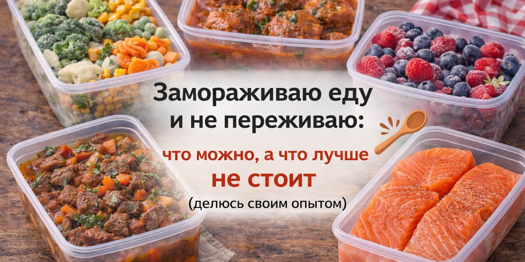 Замораживаю еду и не переживаю: что можно, а что лучше не стоит (делюсь своим опытом)