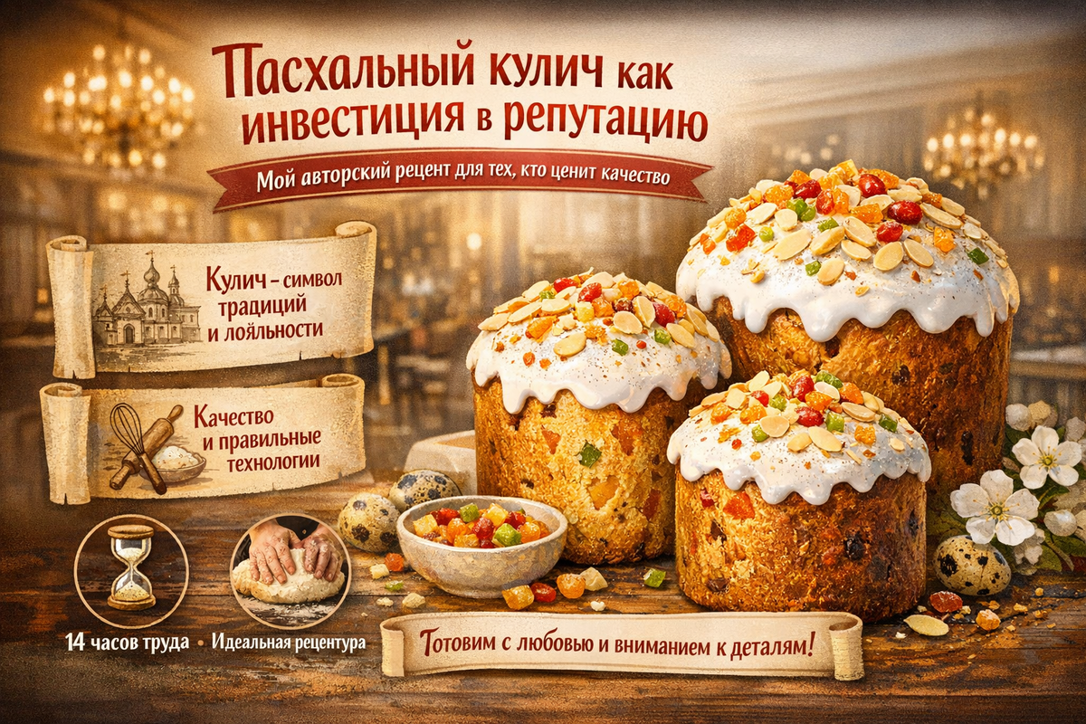 Мой рецепт кулича.