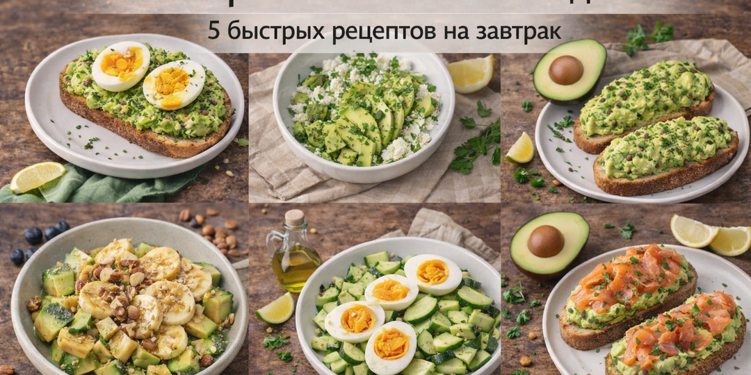Есть авокадо и не знаете, что приготовить? Делюсь 6 быстрыми завтраками