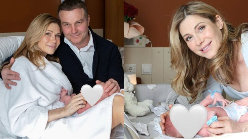    Счастливые родители Анна Невская и Дмитрий Клепацкий с новорожденным сыном Даниилом