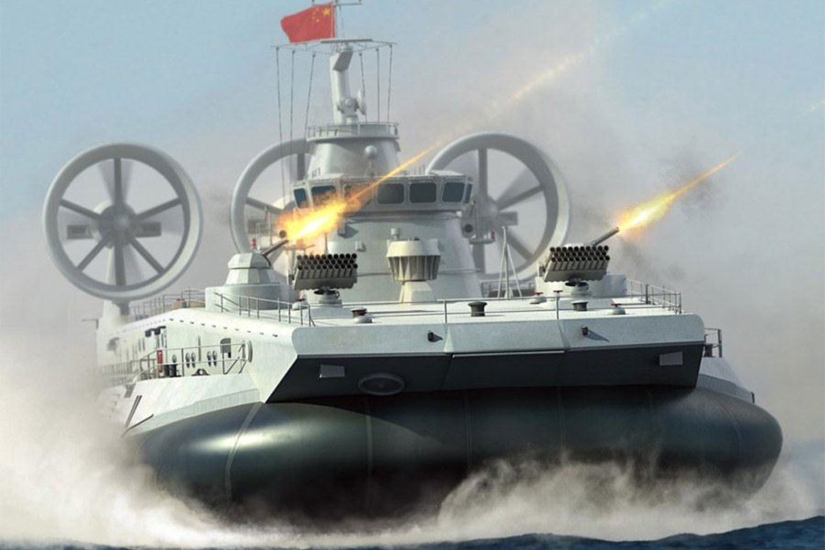 Морской дракон на воздушной подушке: Китай запустил серийное производство гигантских десантных кораблей класса «Зубр». Фото: ВМС КНР