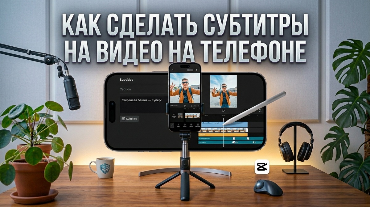 Создание субтитров на телефоне