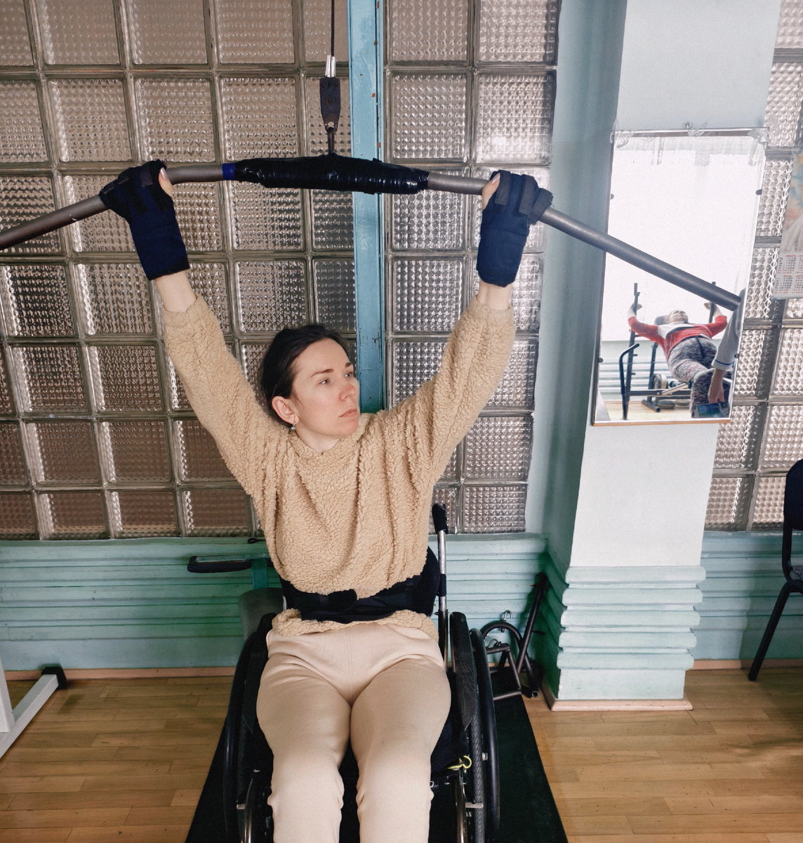 В зале механотерапии