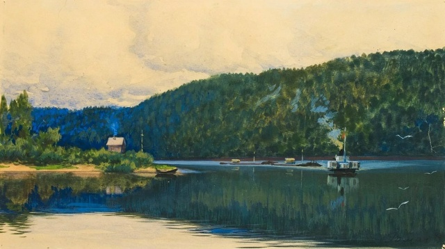 Яков Ромас. «Утро на Волге». 1949