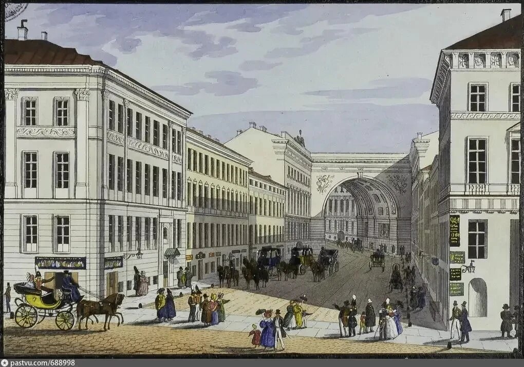 Картина Беггрова Карла Петровича «Дом Котомине» 80х54 см. Беггров Карл Петрович (1799-1875) - русский график немецкого происхождения, литограф и акварелист