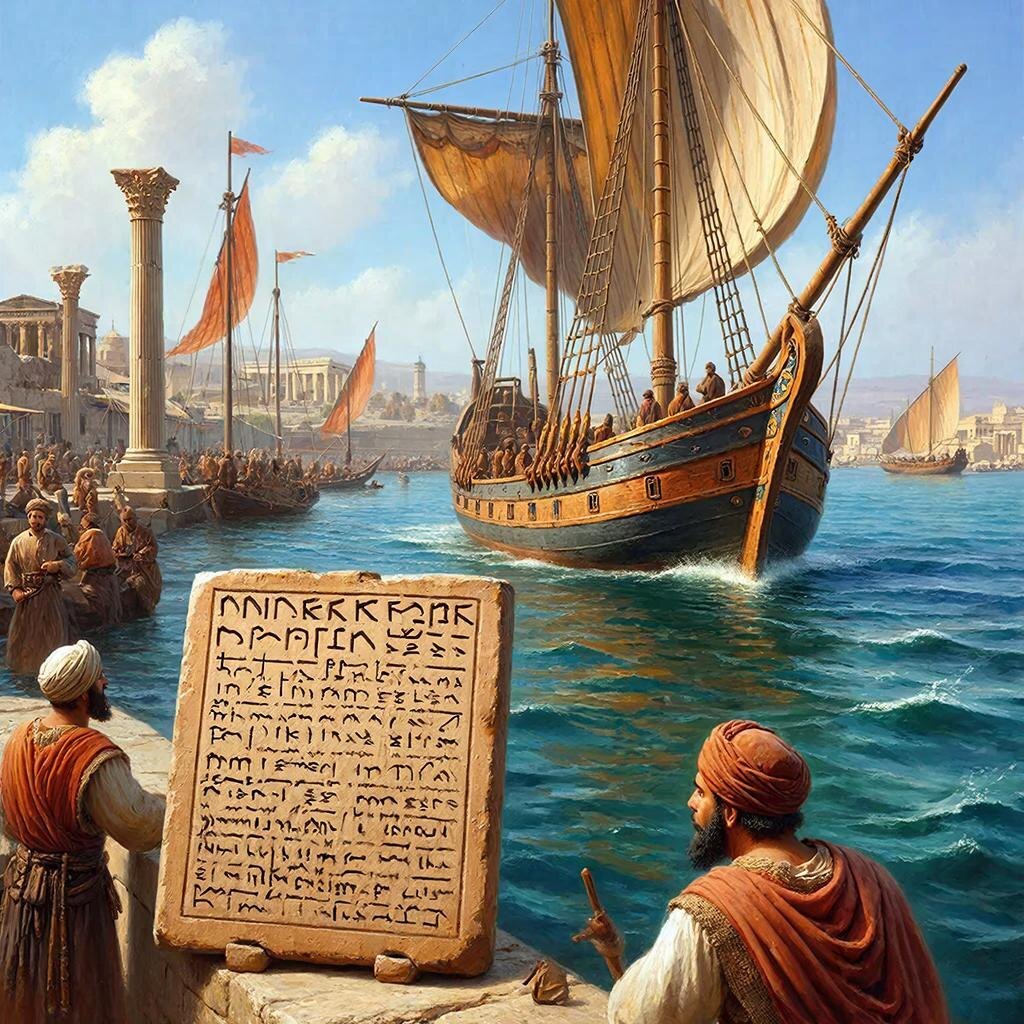 Финикийские торговцы, плававшие по всему Средиземноморью, привезли в Грецию не только товары, но и первую в мире алфавитную систему письма.