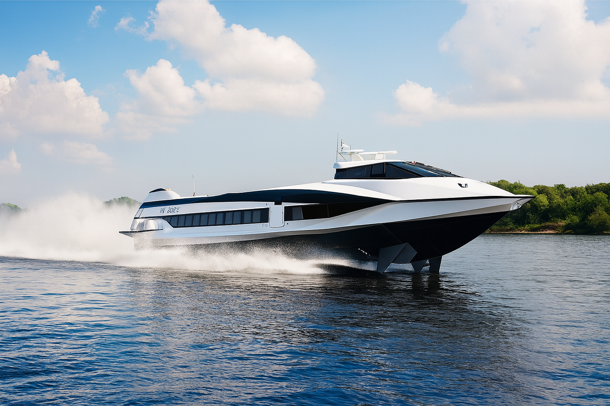 Судно на подводных крыльях "Метеор-2020" / Фото: "Зеленодольский завод имени А. М. Горького", ОАО  📷
