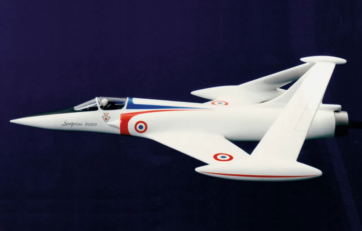 проект Dassault Surprise 2000 и его ромбоэдрическое крыло. Революционная концепция для боевого самолета. Снимок компании Dassault Aviation