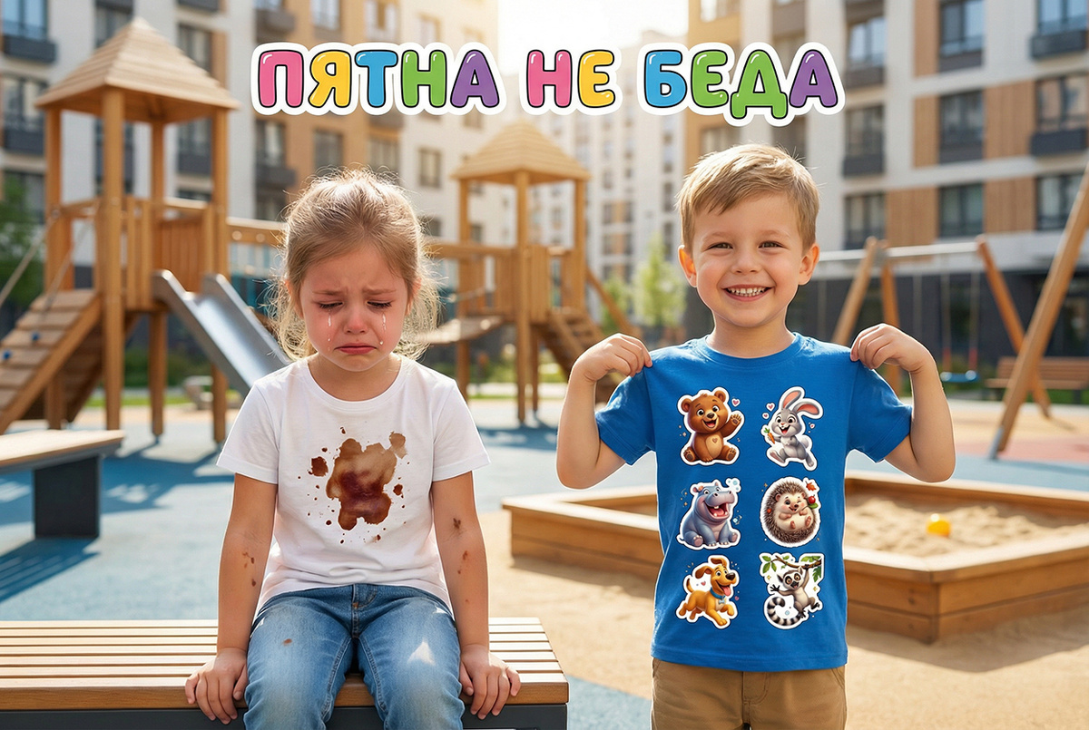    наклейки детская одежда