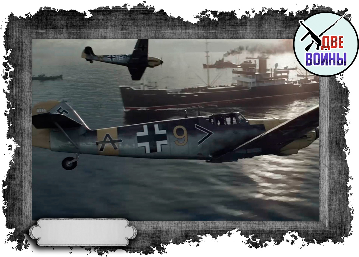 Налет гитлеровских самолётов, кадры из фильма «Битва за Севастополь». Фото в свободном доступе.