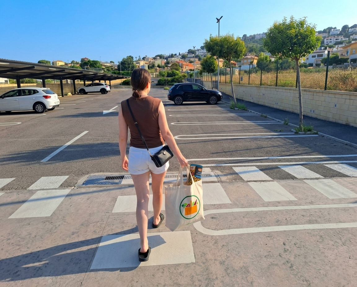 Городок Пенискола, иду из Меркадоны 