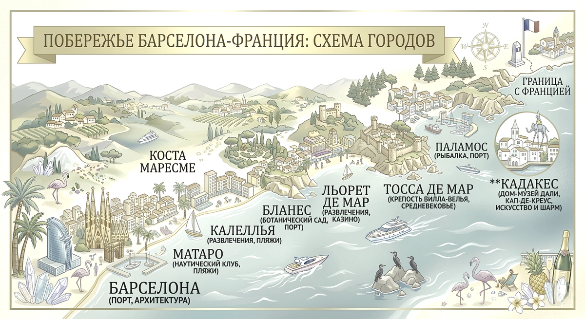 Тосса-де-Мар и Льорет-де-Мар соседи по схеме