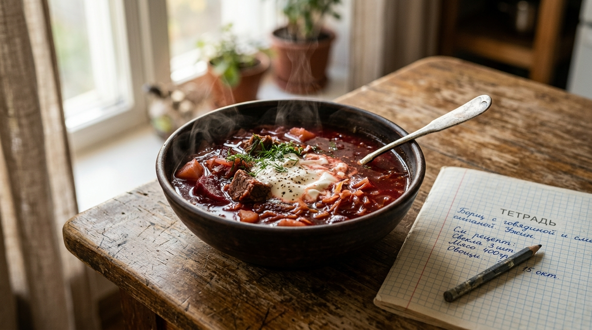 Борщ по бабушкиному рецепту: 10-летний мальчик сварил сам — пошаговый рецепт