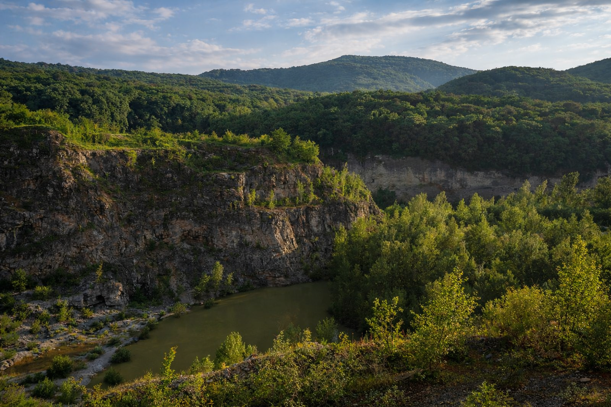 Озеро Красное в окрестностях Хаджоха, село Каменномостский
