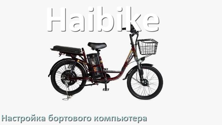 
Как на электровелосипеде Haibike настроить бортовой компьютер